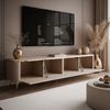 ALLHOUSE24 TV-Schrank LINE 200 cm Kaschmir matt, LED, Push-Open, goldene Metallbeine Breite 200 cm Bild 4