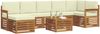 vidaXL Outdoor-Sofagarnitur 8 pcs Natur und Creme Massivholz Akazie 3375195 Bild 3