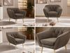 Polstersessel PIRS 1 skandinavischer Design 1-Sitzer, Sessel mit Wellenfederung, Buche Füße, Einzelsessel, Hoher Sitzkomfort - Braun Velvet Bild 2