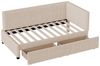 BlingBin Polsterbett Schlafsofa Einzelbett Multifunktionsbett (Polsterbett, 1-tlg, Mid-Century-Design 90x200 cm Schlafsofa / Tagesbet), mit 2 Stauraumschubladen und Lattenrost hautfreundlicher Samtstoff Bild 4