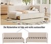 BlingBin Polsterbett Schlafsofa Einzelbett Multifunktionsbett (Polsterbett, 1-tlg, Mid-Century-Design 90x200 cm Schlafsofa / Tagesbet), mit 2 Stauraumschubladen und Lattenrost hautfreundlicher Samtstoff Bild 3