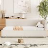 BlingBin Polsterbett Schlafsofa Einzelbett Multifunktionsbett (Polsterbett, 1-tlg, Mid-Century-Design 90x200 cm Schlafsofa / Tagesbet), mit 2 Stauraumschubladen und Lattenrost hautfreundlicher Samtstoff Bild 2