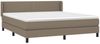 vidaXL Boxspringbett mit Matratze Taupe 180x200 cm Stoff 3129653 Bild 3