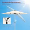 Woltu Sonnenschirm, 300 cm mit Led-Solar-Beleuchtung mit Schutzhülle Kurbel Bild 3