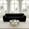 Flieks 2-Sitzer Sofa, rahmenlos modular Sofa mit 2 Kissen, rutschfester Boden, Plüsch, Schwarz Bild 2