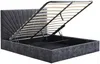 Vente-unique - RIBIOLA Bett Stoff Grau - B 213 cm x H 110 cm x L 168 cm Bild 5