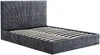 Vente-unique - RIBIOLA Bett Stoff Grau - B 213 cm x H 110 cm x L 168 cm Bild 3
