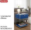 Floordirekt Beistelltisch Concept Epure MK-139, B50 × T40 × H65 cm, verschließbare Schublade (modular, kratzfeste Pulverbeschichtung), Beistellregal mit verchromtem Metallgestell, höhenverstellbare Füße Bild 3