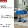 Floordirekt Beistelltisch Concept Epure MK-139, B50 × T40 × H65 cm, verschließbare Schublade (modular, kratzfeste Pulverbeschichtung), Beistellregal mit verchromtem Metallgestell, höhenverstellbare Füße Bild 4