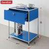 Floordirekt Beistelltisch Concept Epure MK-139, B50 × T40 × H65 cm, verschließbare Schublade (modular, kratzfeste Pulverbeschichtung), Beistellregal mit verchromtem Metallgestell, höhenverstellbare Füße Bild 2