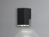 LED Außenwandleuchte ALU Down Light Schwarz Effektstreifen IP44, Höhe 16,5cm Bild 3