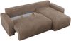 Ecksofa L-form, mit Schlaffunktion und Bettkasten - ARGOS, Braun, Cord Bild 5