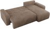 Ecksofa L-form, mit Schlaffunktion und Bettkasten - ARGOS, Braun, Cord Bild 4