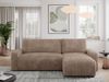 Ecksofa L-form, mit Schlaffunktion und Bettkasten - ARGOS, Braun, Cord Bild 2