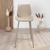 Bronx71 Barhocker Jena taupe recycelter Stoff 69 cm Bild 3