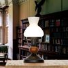 Licht-Erlebnisse Nachttischlampe PETRONEL, ohne Leuchtmittel, Tischlampe Braun Holz Metall Glas Landhaus Rustikal Bild 2