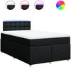 vidaXL Boxspringbett mit Matratze Schwarz 120x190 cm Stoff 3288935 Bild 2