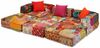 vidaXL 3-Sitzer Modularer Pouf Patchwork Stoff 244979 Bild 2