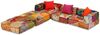 vidaXL 3-Sitzer Modularer Pouf Patchwork Stoff 244979 Bild 3