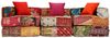vidaXL 3-Sitzer Modularer Pouf Patchwork Stoff 244979 Bild 5