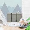DuneDesign 3er Set 50L Wäschekorb mit Deckel 30 x 30 x 60 cm XXL Wäschebox Faltbar Grau Bild 5