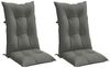 vidaXL Hochlehner-Auflagen 2 Stk. Melange Dunkelgrau 120x50x7cm Stoff 4002349 Bild 4