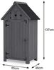 Divit Pflanzkübel Gartenschrank wetterfest Geräteschuppen Holz 65 x 46 x 137 cm IG10 gra Bild 3