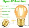 ZMH 6 Stück LED Glühbirne E27 Vintage Lampe - G45 Edison Retro Warmweiss Glühlampe 2700K 4W Warmweiß Filament Leuchtmittel Glas Birne Antike Energiesparlampe für Hotel Café Haus Bar Bild 3