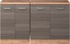 Küchenschrank für Dachschrägen R-Line Edelgrau 140 cm 2er Set Schrankkorpuss 60 cm Tiefe Vicco Bild 3