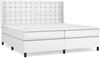 vidaXL Boxspringbett mit Matratze Weiß 200x200 cm Kunstleder, Härtegrad: H2 [3132520] Bild 2