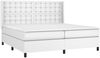 vidaXL Boxspringbett mit Matratze Weiß 200x200 cm Kunstleder, Härtegrad: H2 [3132520] Bild 3