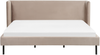 Bett mit Lattenrost ARETTE 180 x 200 cm Samtstoff Taupe Bild 4