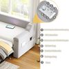 Ausziehbett 90/180×190 cm aus Samt mit Bluetooth-Sound und USB – multifunktionales Schlafsofa mit Stauraum Bild 5