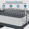 2-stöckiger Abtropfgestell Abtropfständer aus Metall mit Haltern für Gläser Teller Schüsseln Tassen Silber Bild 4