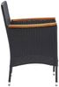 Garten-Essstühle 4 Stk. | Gartenstühl Poly Rattan Schwarz Bild 5
