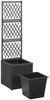 vidaXL Hochbeet mit Rankgitter 1 Topf 30 x 30 x 107 cm Poly Rattan Schwarz 46930 Bild 4