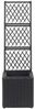 vidaXL Hochbeet mit Rankgitter 1 Topf 30 x 30 x 107 cm Poly Rattan Schwarz 46930 Bild 2