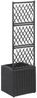 vidaXL Hochbeet mit Rankgitter 1 Topf 30 x 30 x 107 cm Poly Rattan Schwarz 46930 Bild 3