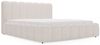 GRAINGOLD Smile Doppelbett 200x200, mit hohem Kopfteil, Bettkasten, Bouclé-Stoff, Beige Bild 2