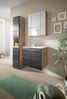 Badkombination (B/H/T: 105x185x46 cm) in schwarz matt und Nox Oak Nachbildung Bild 5