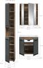 Badkombination (B/H/T: 105x185x46 cm) in schwarz matt und Nox Oak Nachbildung Bild 4