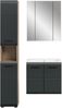 Badkombination (B/H/T: 105x185x46 cm) in schwarz matt und Nox Oak Nachbildung Bild 2