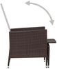 Garten-Liegestuhl, Sonnenliege mit Auflagen Poly Rattan Braun Bild 5