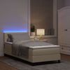 vidaXL Boxspringbett mit Matratze mit LED Creme 90 x 200 cm Stoff 3342259 Bild 5