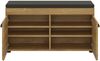 Garderobenbank Coswig / Cortina, Holzwerkstoff, Holzfarben, 93 x 47 x 38 cm Bild 2