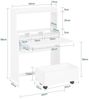 SoBuy FWT105-W Schreibtisch, Spanplatte, Melamin, Weiß, 70 x 85 x 57 cm Bild 3