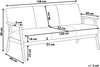 Beliani 'Asnes' 3-Sitzer Sofa Polsterbezug braun Bild 2