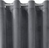 Design91 Samtvorhang, Ösen, Polyester graphit, 140x250 cm Bild 5