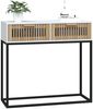 vidaXL Konsolentisch Weiß 80x30x75 cm Holzwerkstoff und Eisen 352103 Bild 3