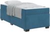 vidaXL Bettrahmen mit Matratze Dunkelblau 90 x 190 cm Stoff 3399264 Bild 2